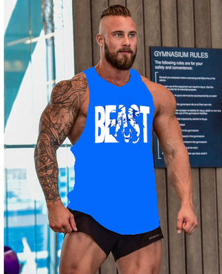 Men's Cotton Sleeveless Gym Tank Top - Breathable