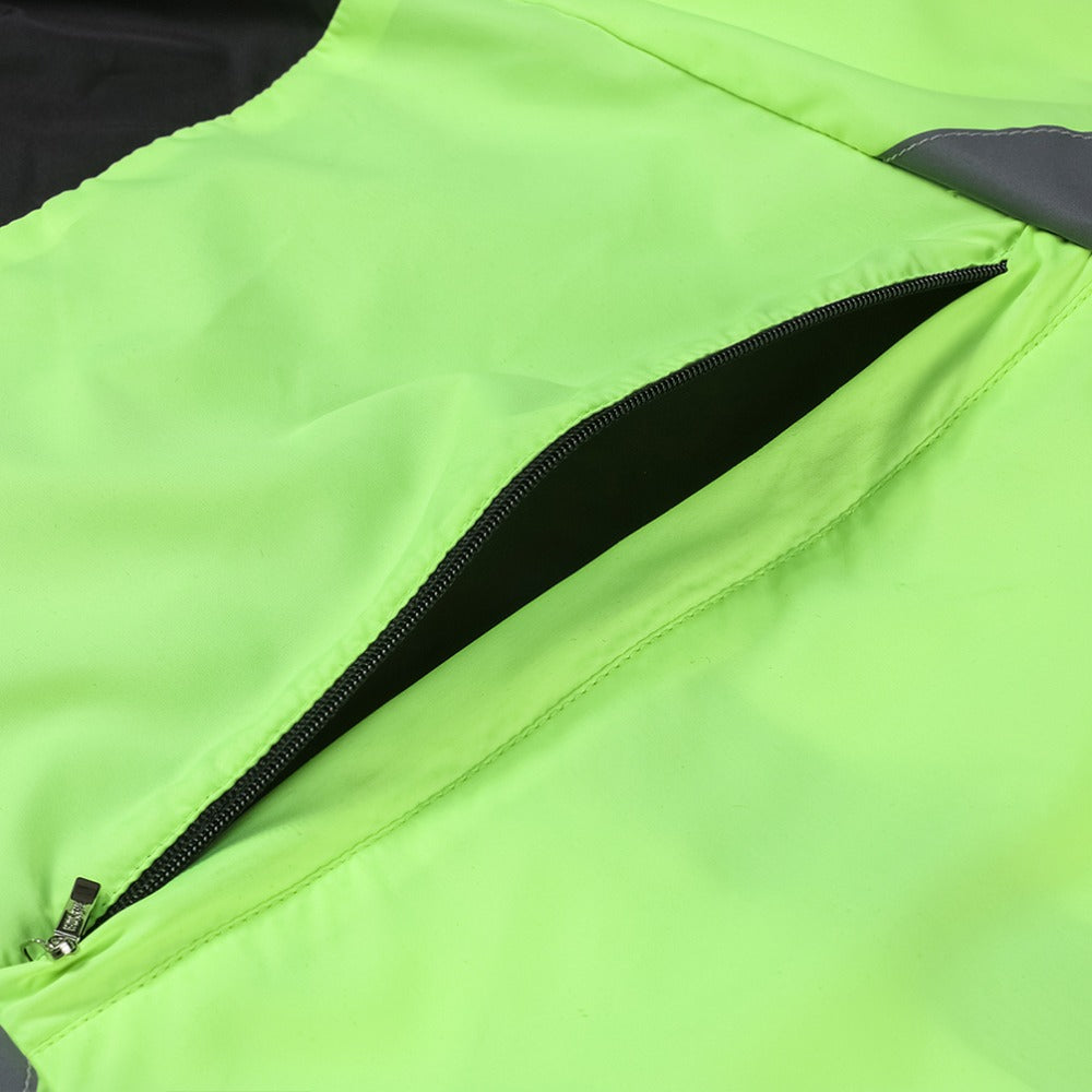 Cycling Running Windbreaker Jacket with Reflective Stripes
