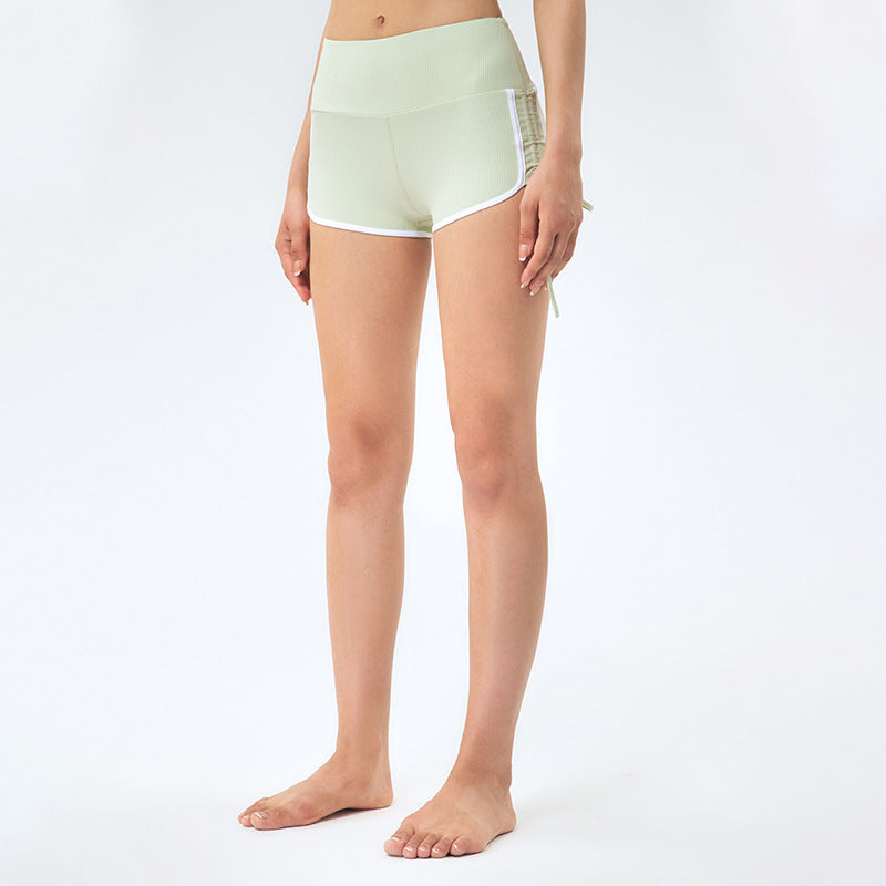 New Drawstring Peach Running Shorts for Women