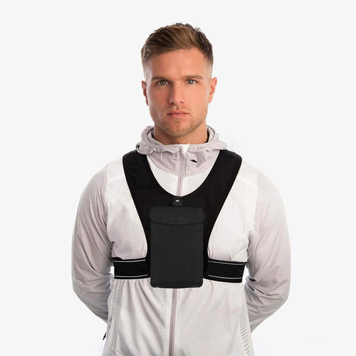 Adjustable Reflective Running Vest with Phone Holder