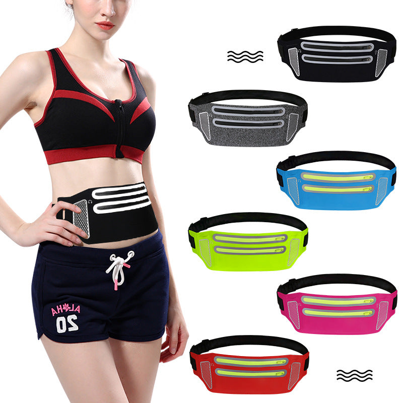 Waterproof Sports Running Waist Bag with Reflective Tape