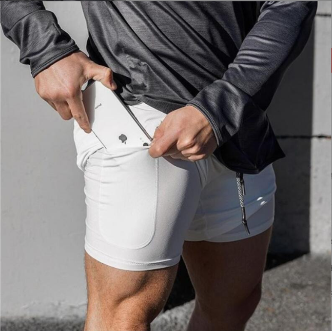 Men's Double Layer Mesh Running Shorts