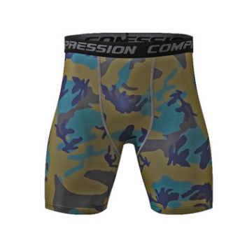 Men's Compression Running Shorts - Breathable Camouflage