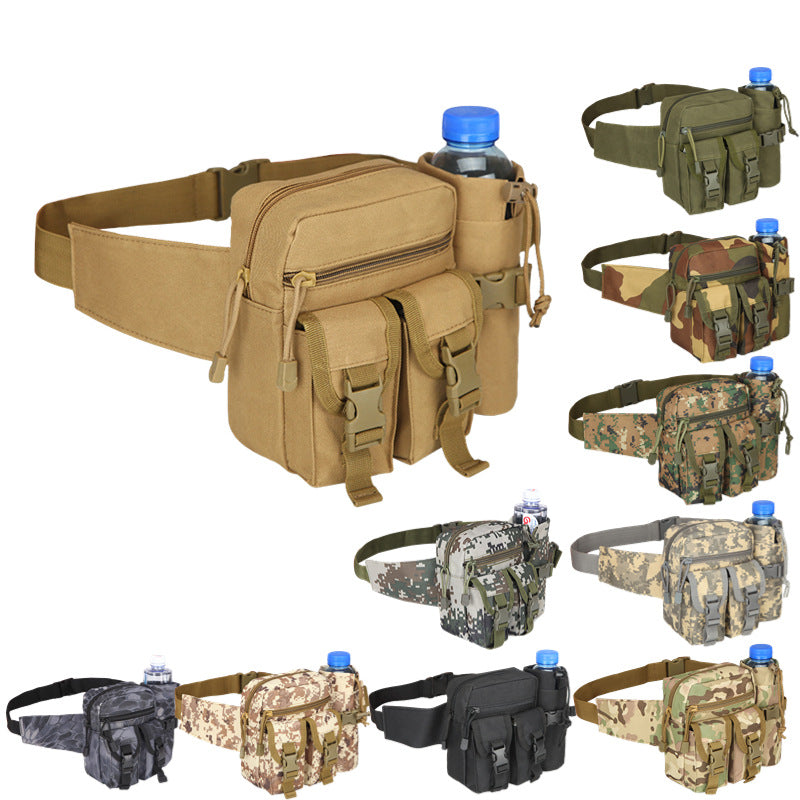 Outdoor Running Waist Bag with Tactical Water Bottle