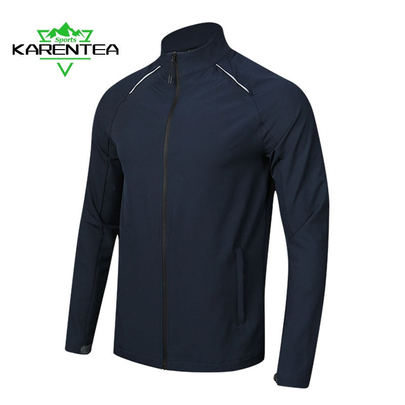 Karentea Men's Waterproof Reflective Running Jacket