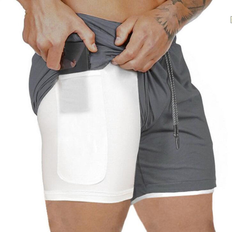 Men's Double Layer Mesh Running Shorts
