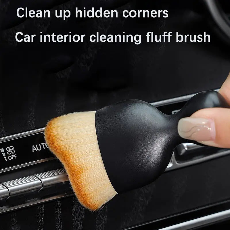Yellow Car Interior Cleaning Brush (1pc)