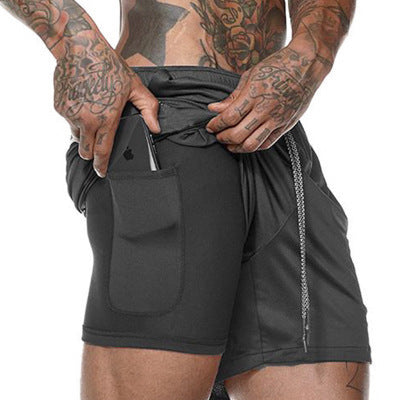 Men's Double Layer Mesh Running Shorts