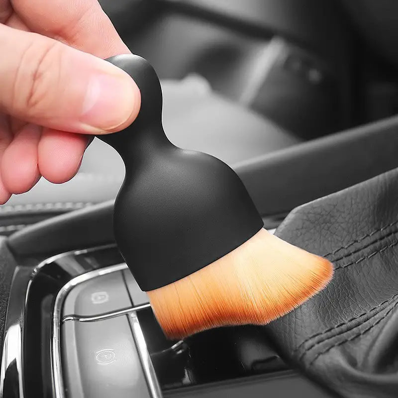 Yellow Car Interior Cleaning Brush (1pc)