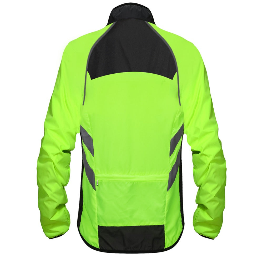 Cycling Running Windbreaker Jacket with Reflective Stripes