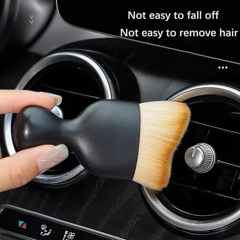 Yellow Car Interior Cleaning Brush (1pc)