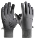 Winter Gloves Men Women Touch Screen Gloves Running Gloves Cycling Gloves Driving Gloves for Men Women Warm Gloves Freezer Gloves Waterproof Gloves Mens Winter Gloves (Grey Large)