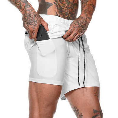 Men's Double Layer Mesh Running Shorts