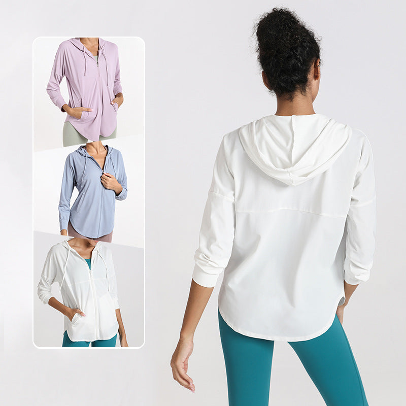 Women's Fall Winter Sports Hoodie for Running & Yoga