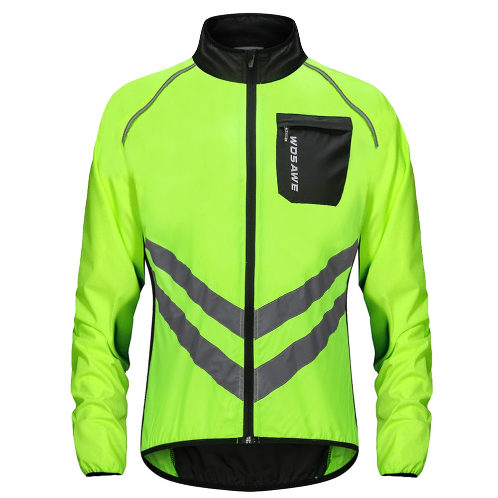 Cycling Running Windbreaker Jacket with Reflective Stripes