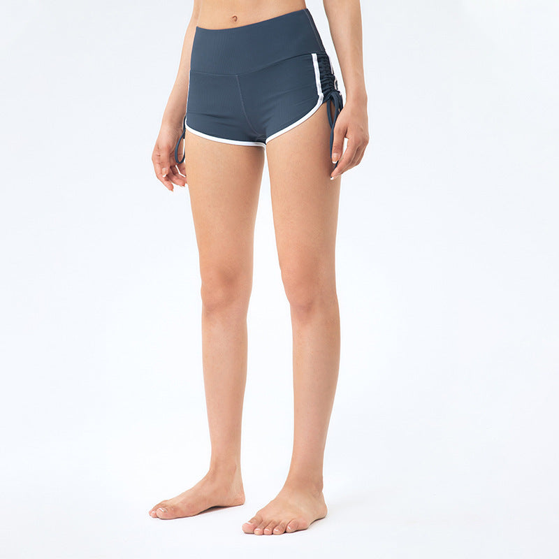 New Drawstring Peach Running Shorts for Women