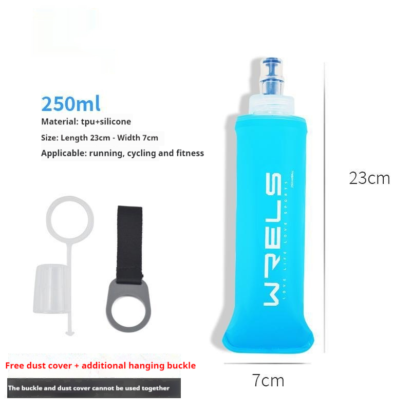 Foldable Sports Soft Water Bottle with Bite Valve – Portable Running Waist Pack Hydration Flask (150ml/250ml/500ml)