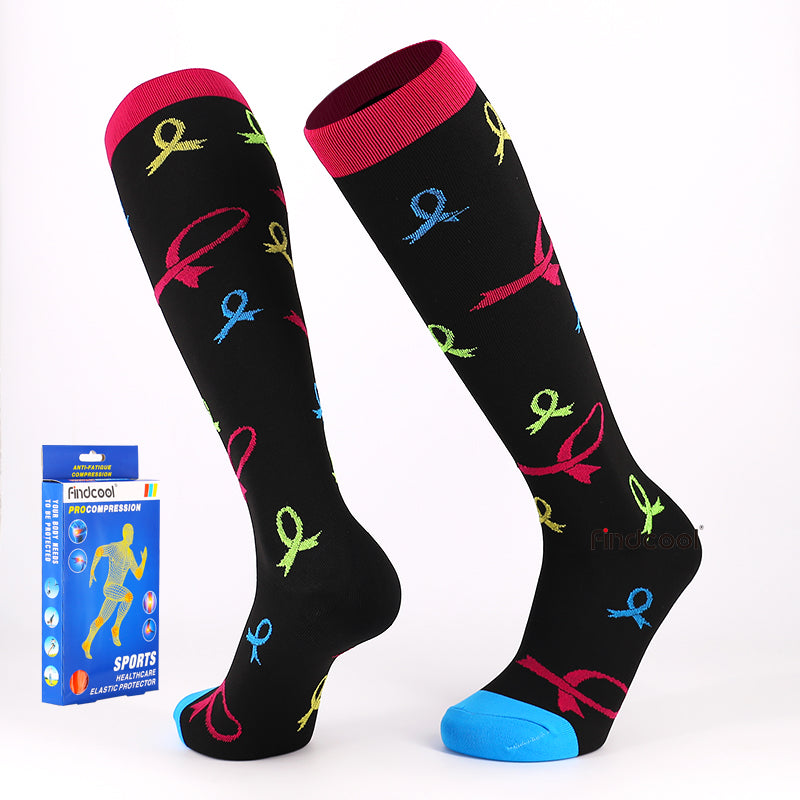 Findcool Long Compression Running Socks for Men & Women