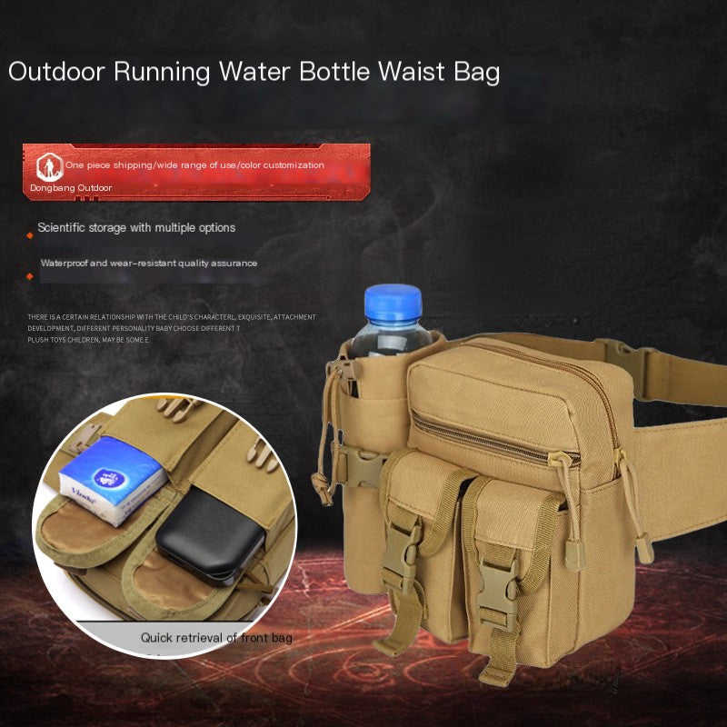 Outdoor Running Waist Bag with Tactical Water Bottle
