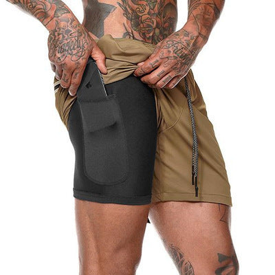 Men's Double Layer Mesh Running Shorts