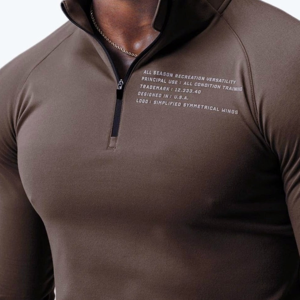 Men's Compression Fleece Running Training Long Sleeve Shirt