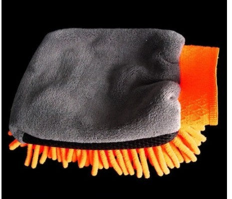 Single-Sided Chenille Foam Car Cleaning Gloves