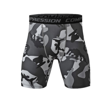 Men's Compression Running Shorts - Breathable Camouflage