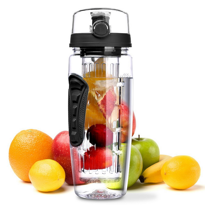 32oz Tritan Fruit Infuser Sports Water Bottle – Leakproof & BPA-Free
