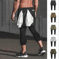 Men's 2-in-1 Quick Dry Running Gym Sports Shorts