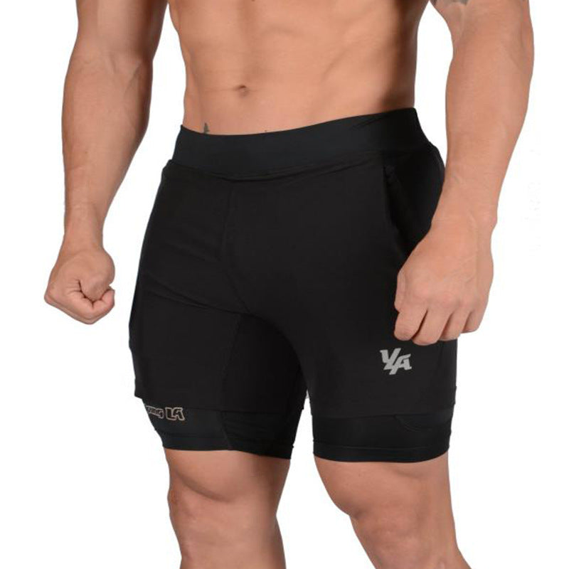 Men's 2-in-1 Quick-Drying Running Shorts for Gym Fitness