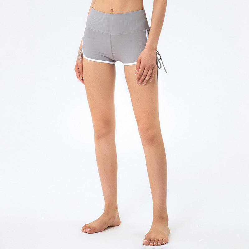 New Drawstring Peach Running Shorts for Women