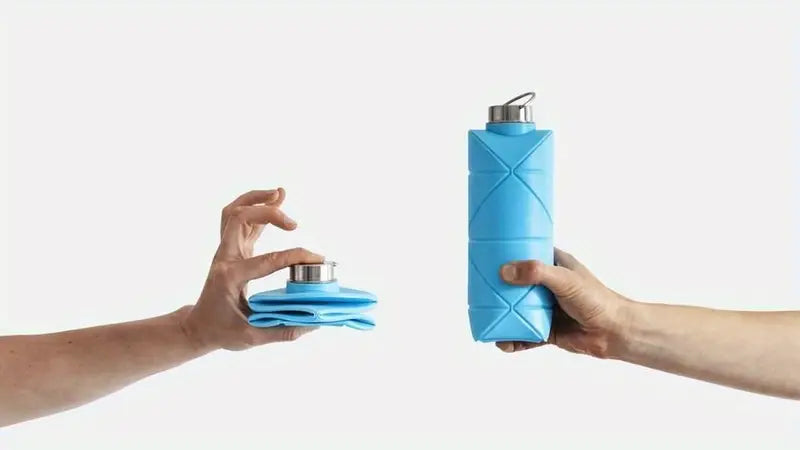 Collapsible BPA-Free Silicone Water Bottle 25oz