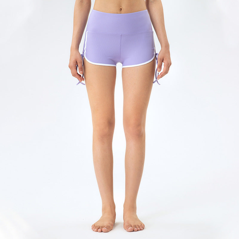 New Drawstring Peach Running Shorts for Women