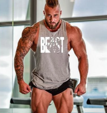 Men's Cotton Sleeveless Gym Tank Top - Breathable