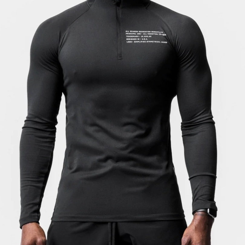 Men's Compression Fleece Running Training Long Sleeve Shirt