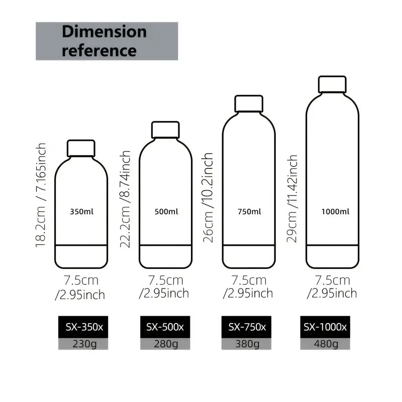 Watersy 17oz BPA-Free Stainless Steel Water Bottle