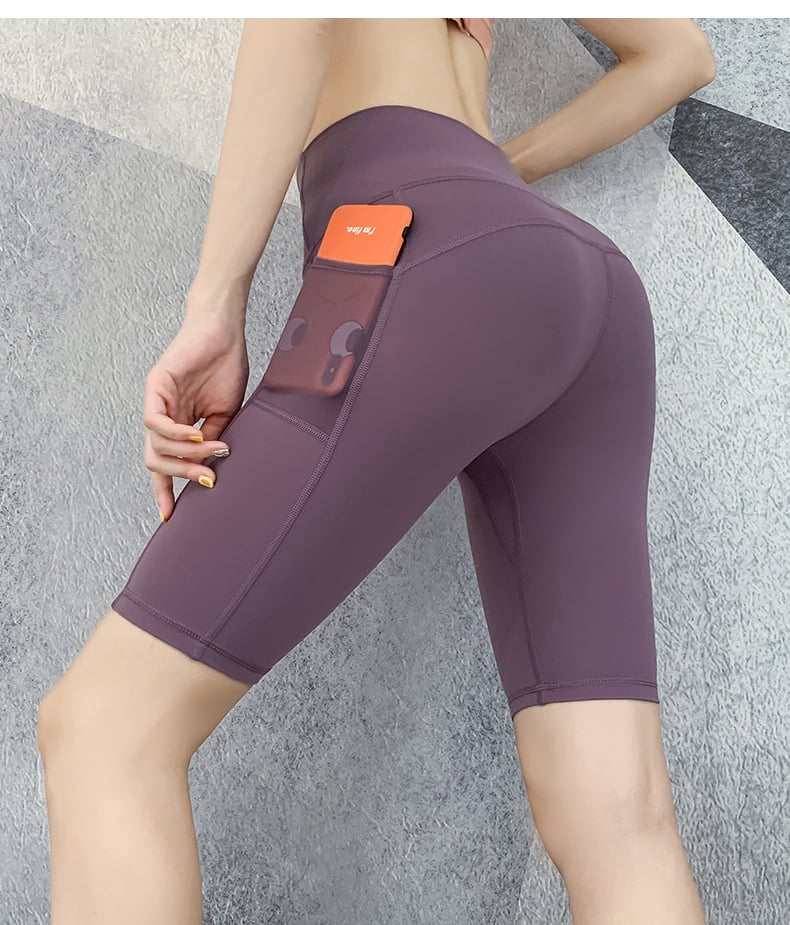 High Waist Quick Dry Fitness Shorts for Yoga & Running