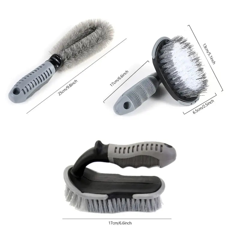 1pc Car Wheel and Rim Cleaning Brush - 9.8in