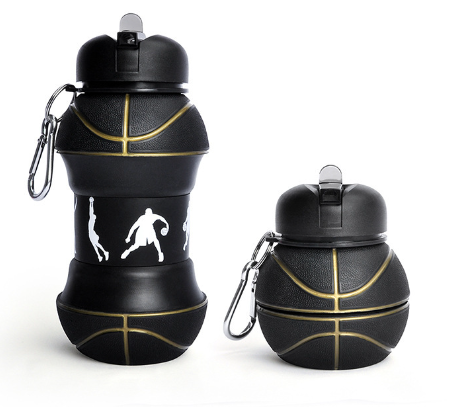 Collapsible BPA-Free Silicone Sports Water Bottle (19oz)