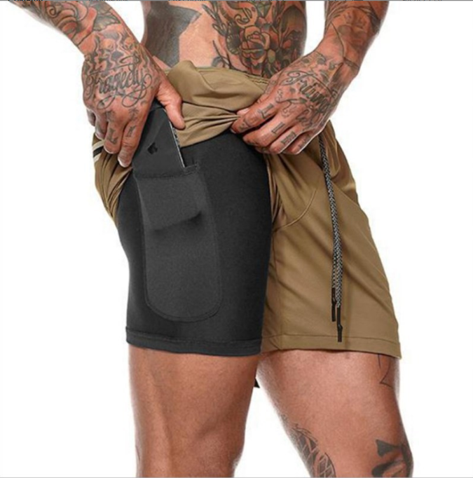 Men's Double Layer Mesh Running Shorts