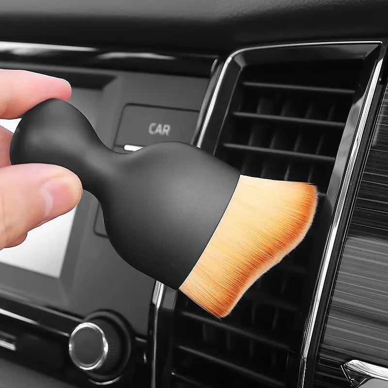 Yellow Car Interior Cleaning Brush (1pc)